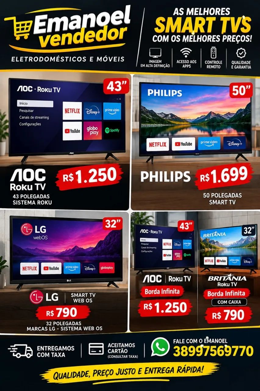 Smart tv 43 polegadas nova lacrada  - Foto 3
