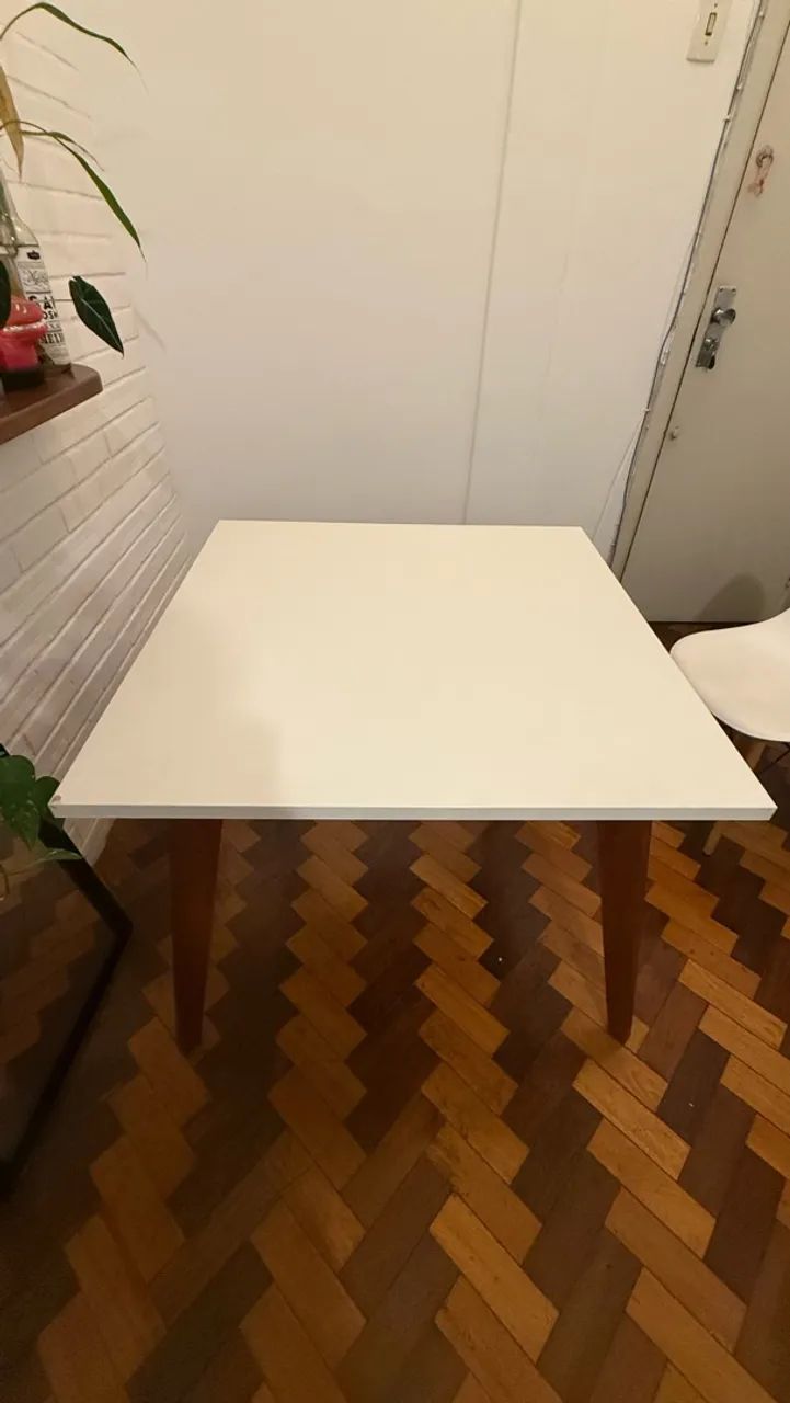 Mesa Quadrada Branca 90 cm - Foto 2