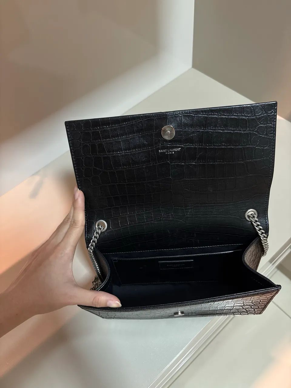 Bolsa saint laurent ORIGINAL kate tassel crocodile medium - Foto 4