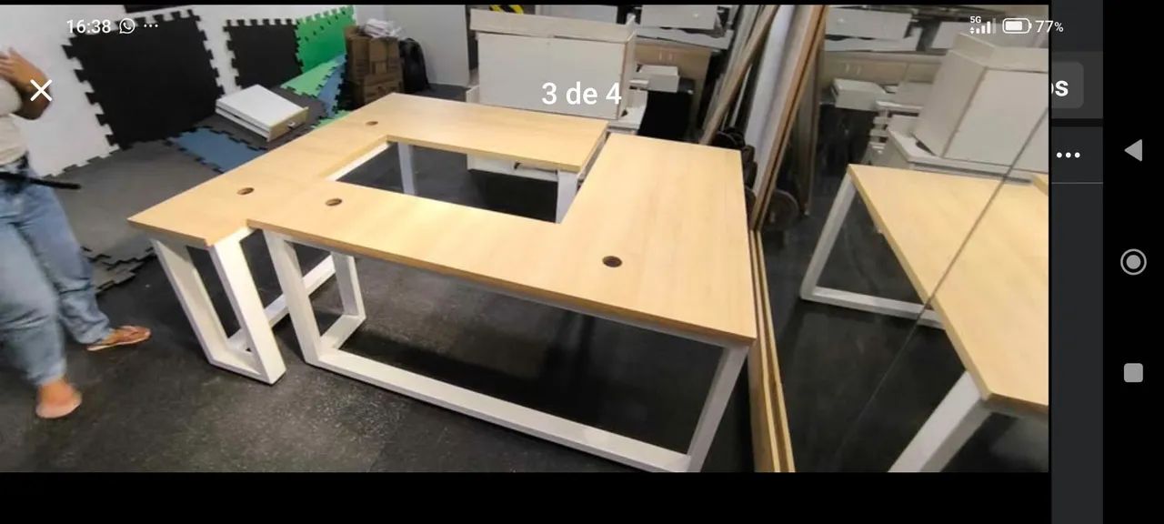 Mesa escritório gamer L - Foto 3