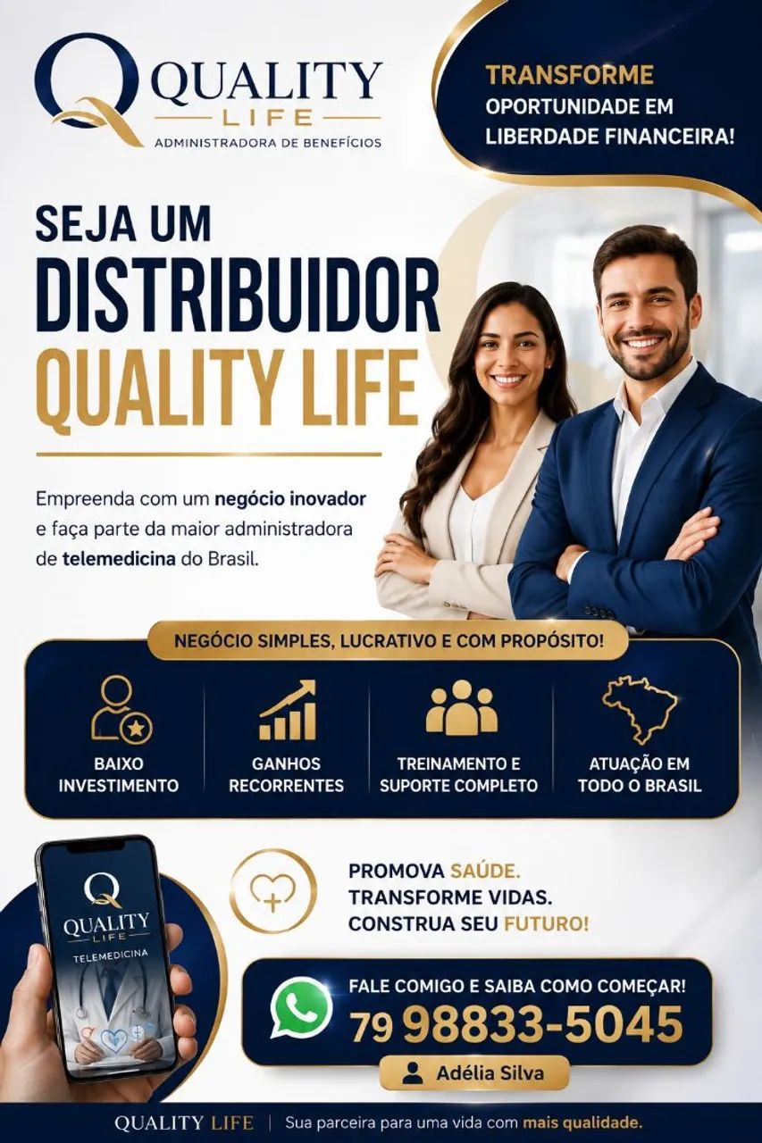 Seja um Distribuidor Quality Life | Oportunidade para Empreendedores