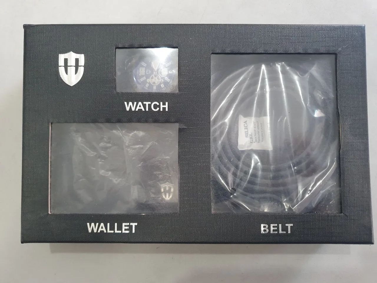 Kit Masculino Cinto, Carteira e Relógio