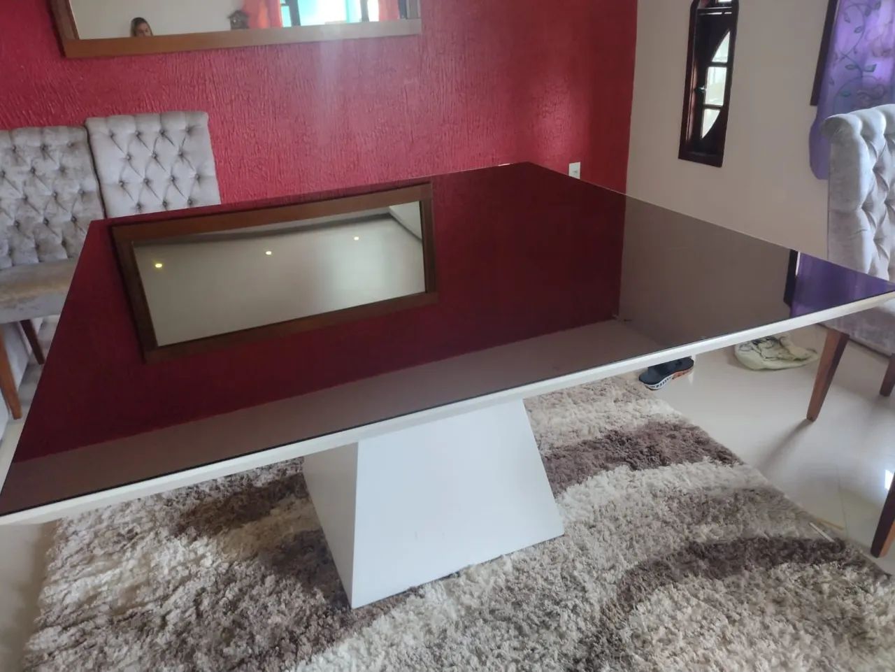 Vendi mesa espelhada com 8 cadeiras  - Foto 2