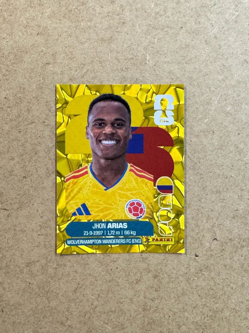 John Árias GOLD Crumple Panini COL17