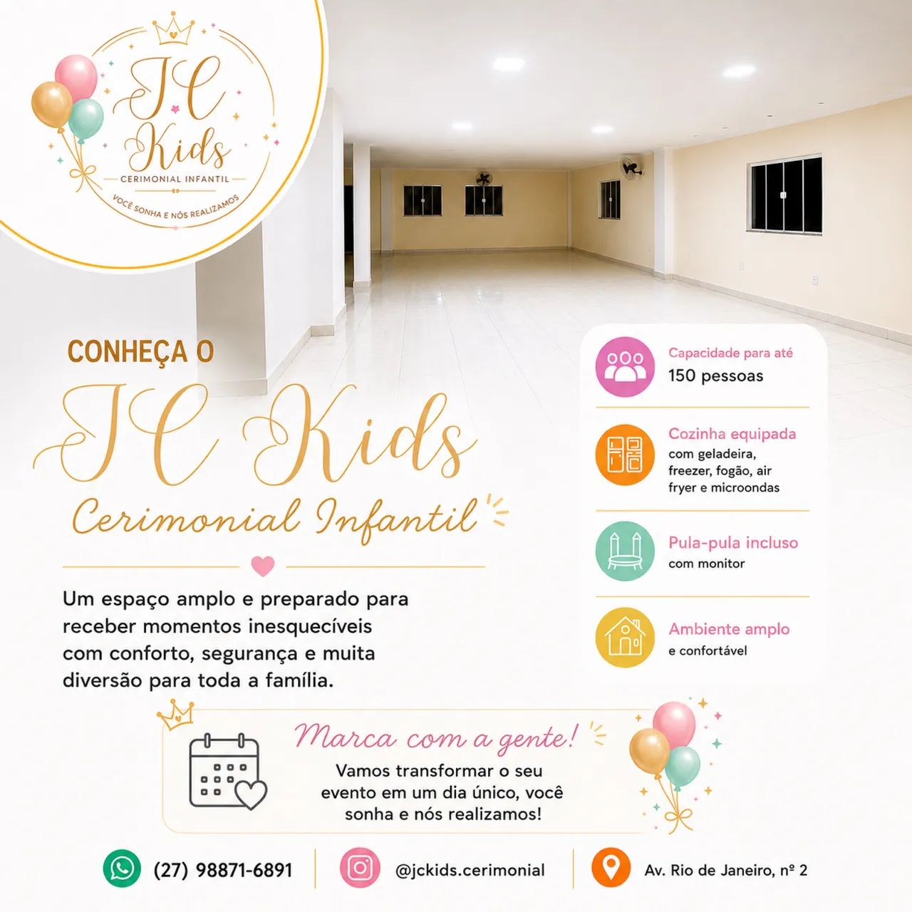 ALUGUEL DE ESPAÇO PARA FESTA INFANTIL 