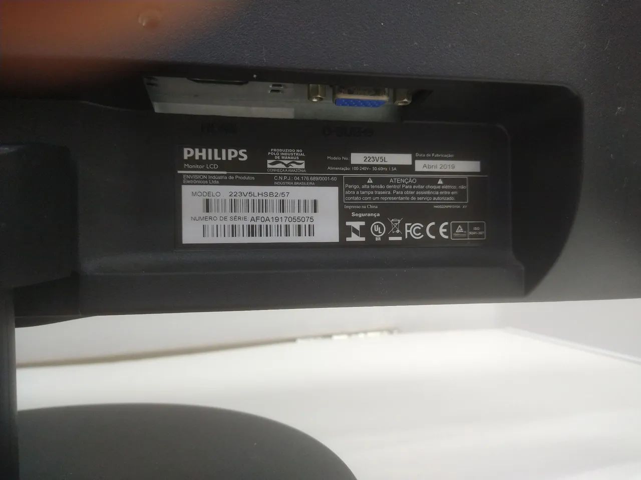Monitor Led Philips 21,5 polegadas 223v5lhsb - Foto 3