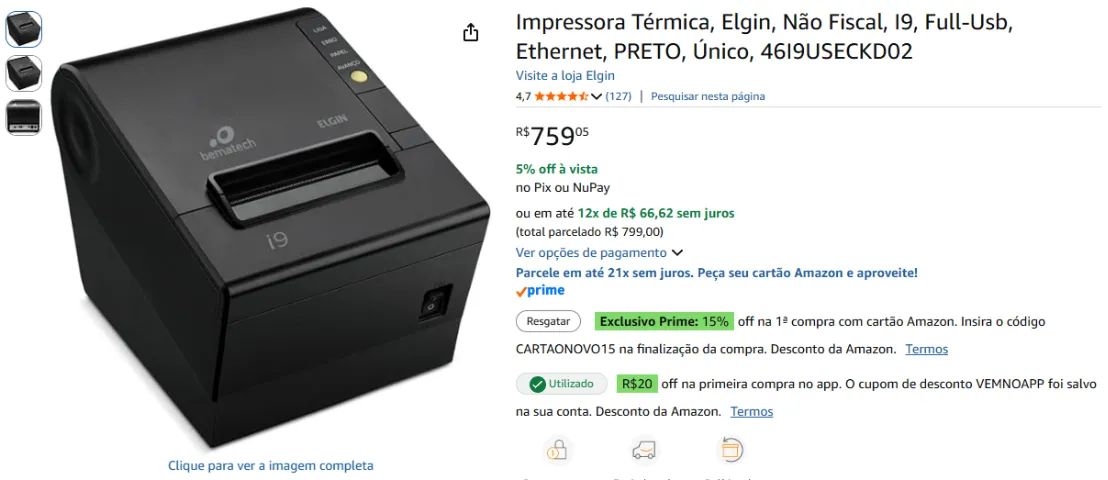 Impressora Térmica - Foto 2