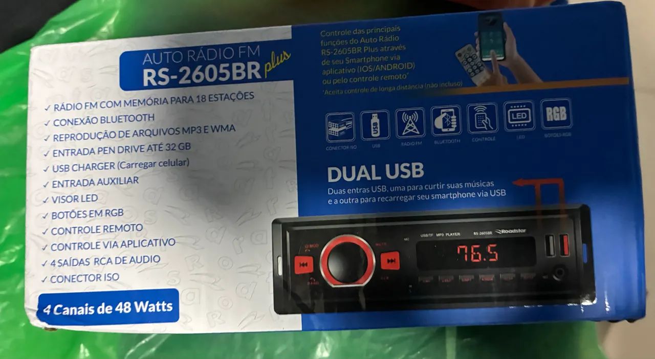 Rádio automotivo roadstar