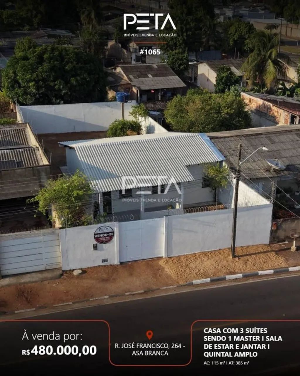 Casa com 3 quartos à Venda, Asa Branca - Boa Vista