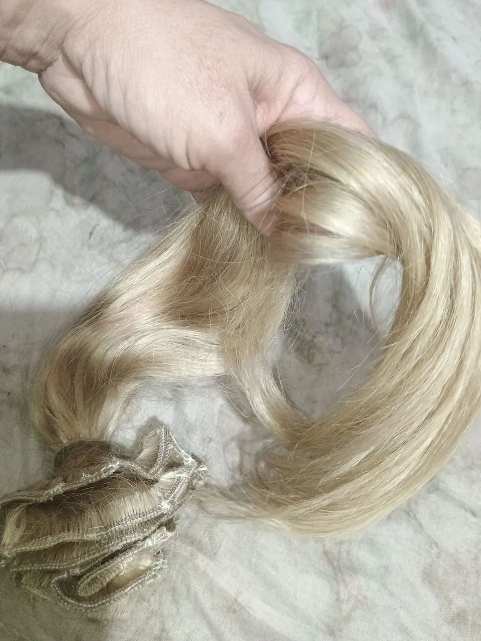 Cabelo loiro claríssimo brasileiro 60cm - Foto 5