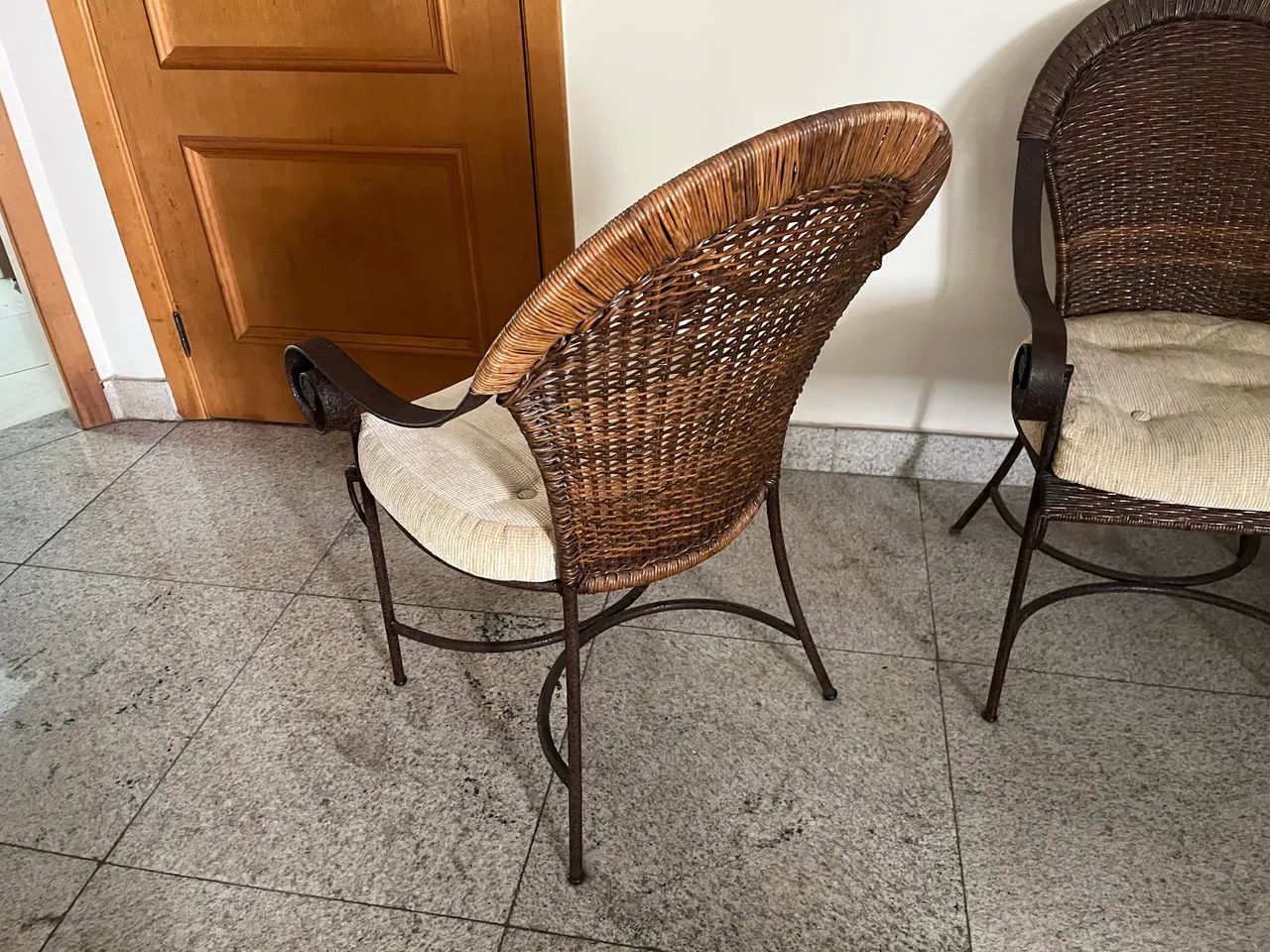 Cadeira de Ferro e Junco (59x65x93cm) - Foto 2