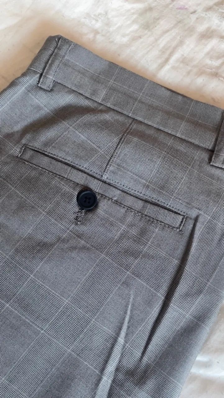 Calça de alfaiataria xadrez  - Foto 4