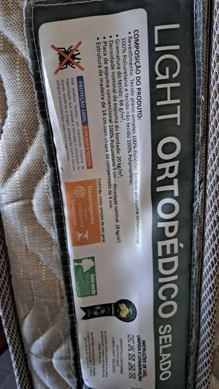 Colchão solteiro Ortobom Light Ortopédico Selado<br><br><br><br> - Foto 3