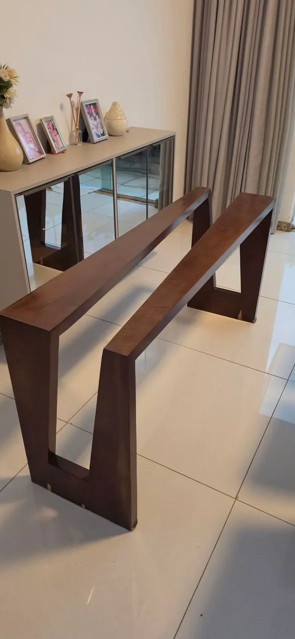Pé de mesa 2,00 x 1,00 cor imbuía  - Foto 4
