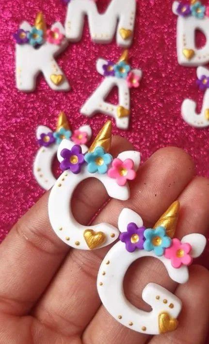 Letras de biscuut para chaveiro 