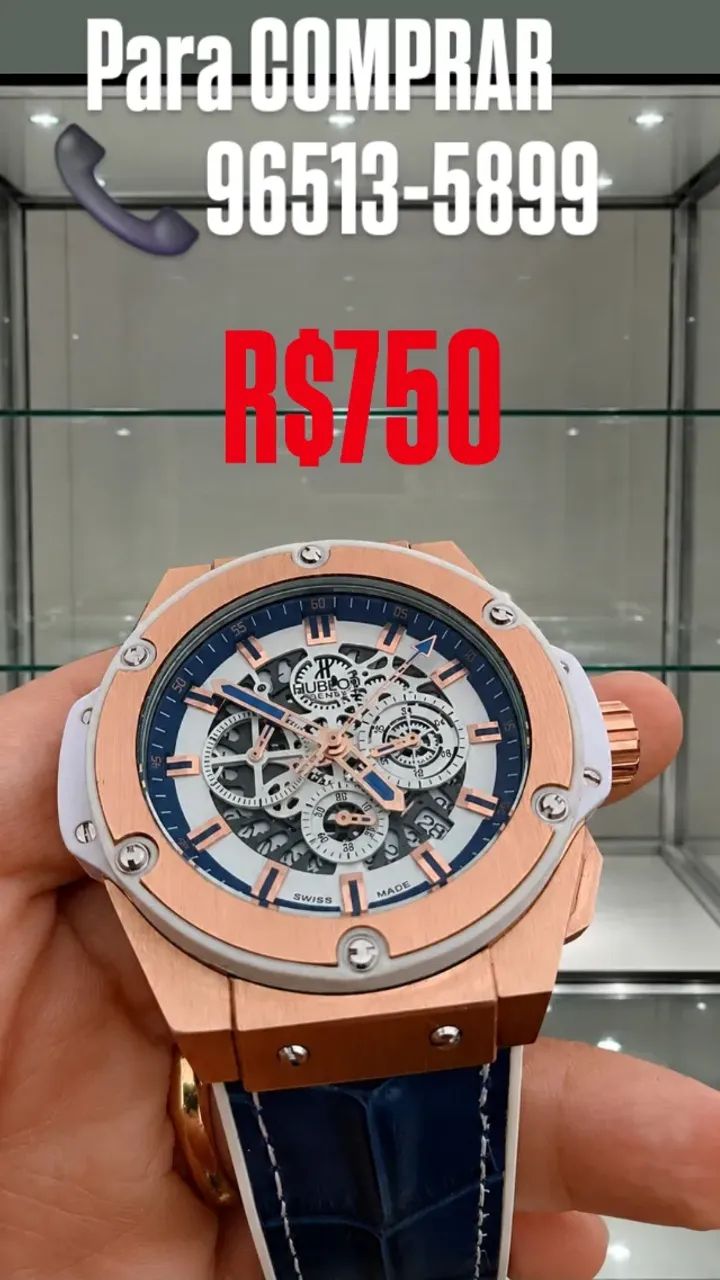 Relógio HUBLOT MIAMI MULTIFUNCIONAL ENTREGAMOS 