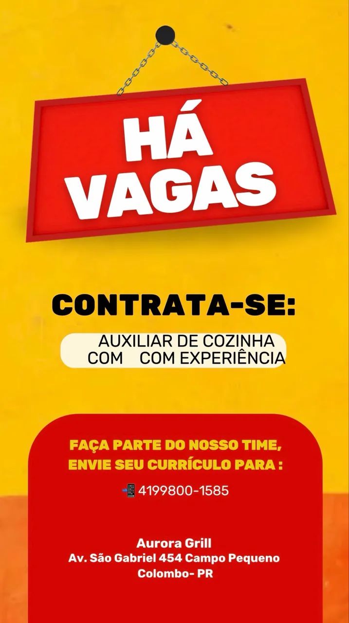 Auxiliar de Cozinha 