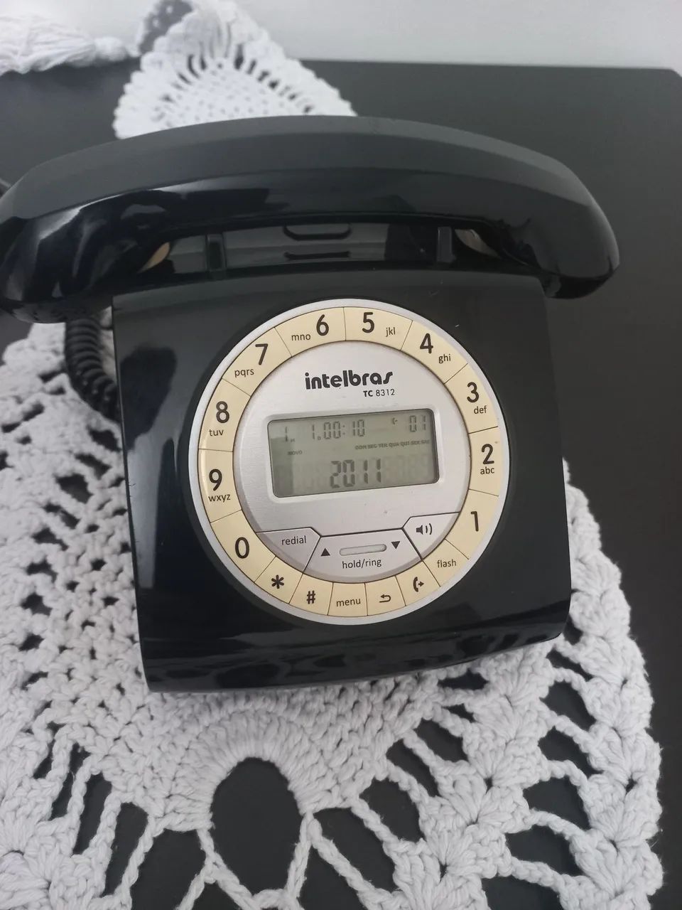 TELEFONE ANTIGO INTELBRAS PRETO FUNCIONANDO  - Foto 4