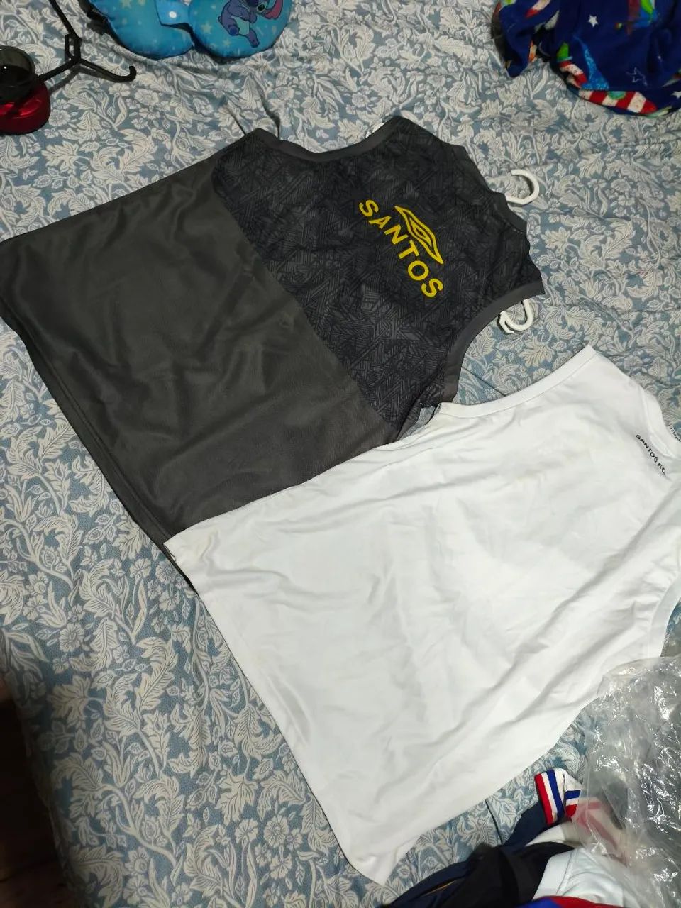 2 camisas regatas do Santos tamanho M - Foto 3