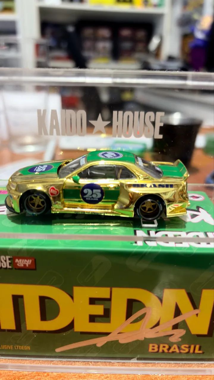 KAIDO HOUSE LTDEDN Salão Diecast 6 Nissan Gt-r R34 - Autografada