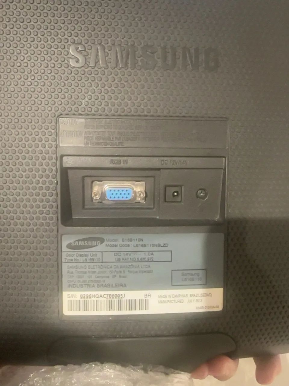 Monitor Samsung SyncMaster S16B110N 16 Polegadas - Foto 2