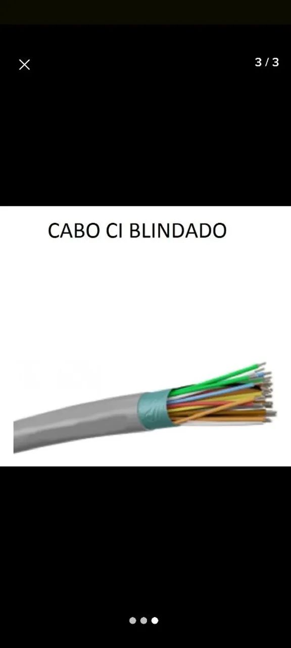 Cabo telefônico blindado com 20 pares - para telefonia e interfones