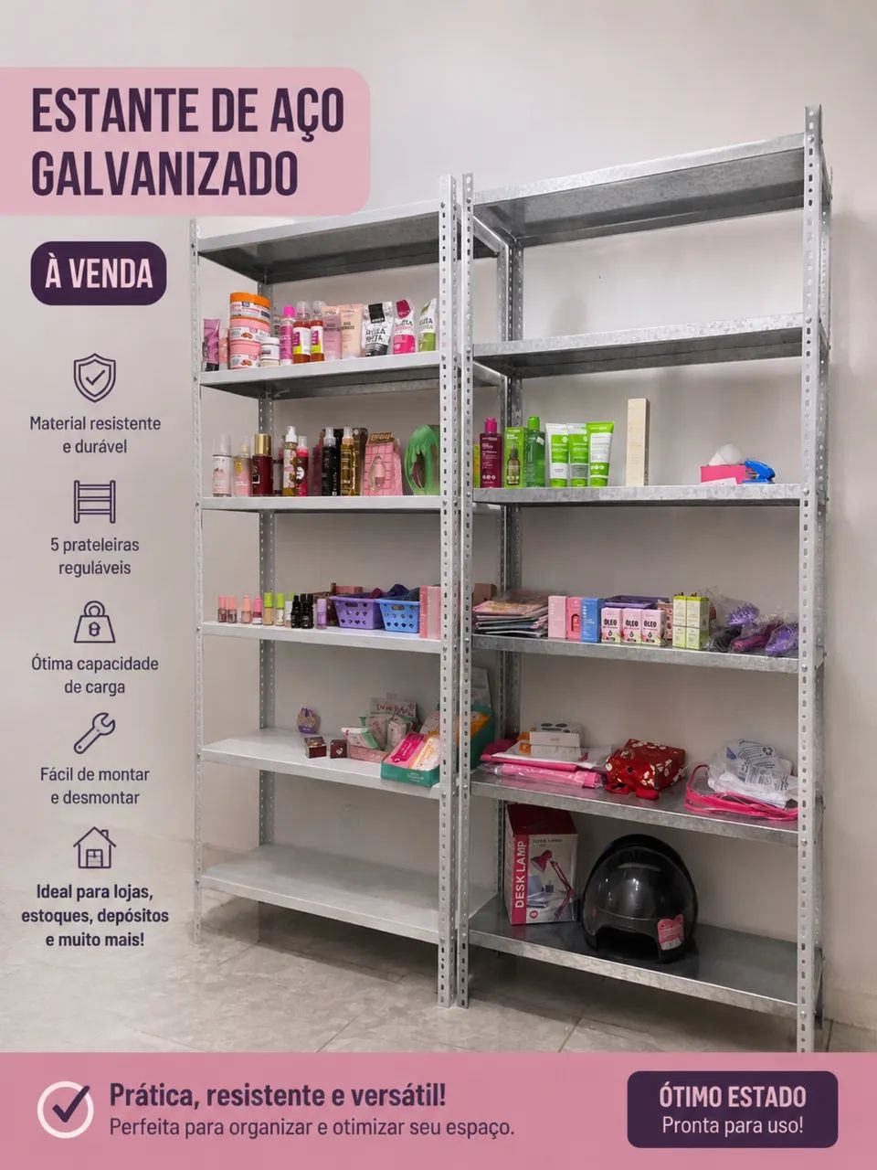 Prateleiras de aço galvanizado 