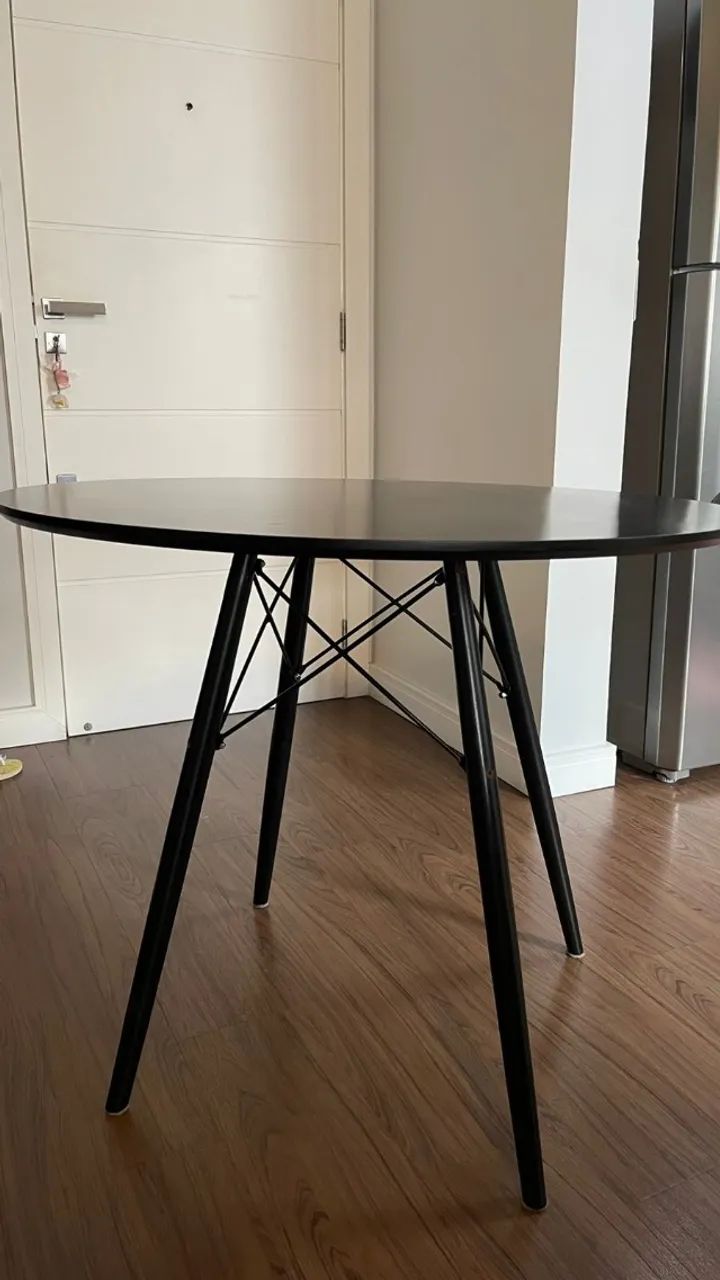 Mesa redonda 90 cm preta - Foto 2