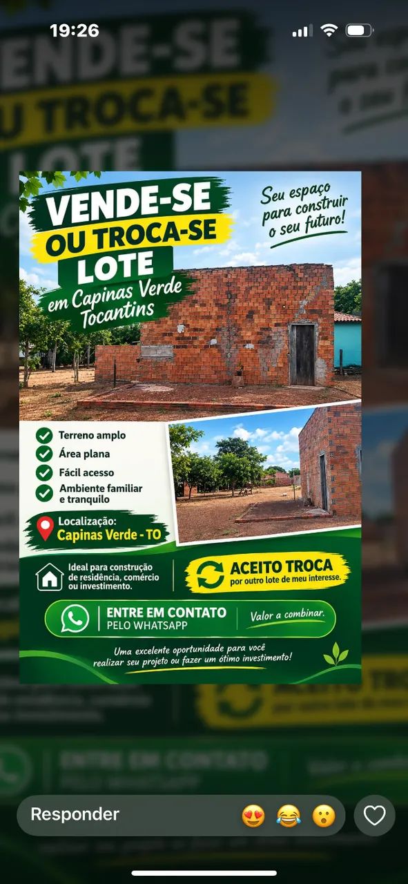 Lote em Campinas verde Tocantins 