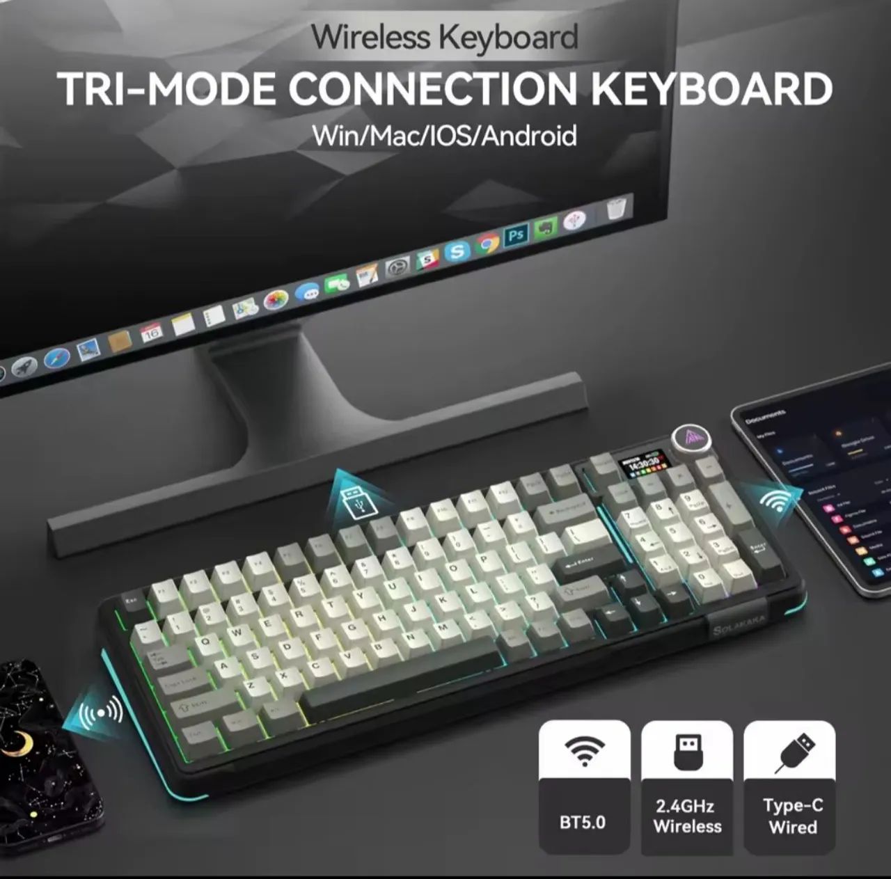 Teclado tri-modem solakaka - Foto 5