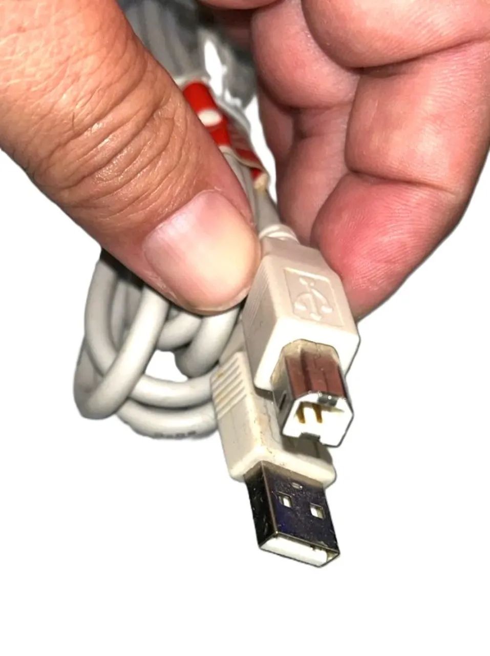 Cabo Usb 2.0 Para Impressora E Scanner 2m Conector Usb-a Usb Branco - Foto 2