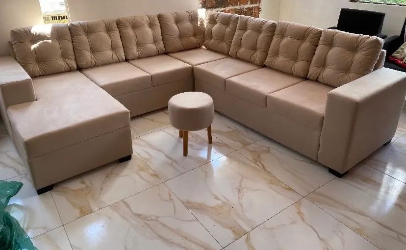 sofá em L com shaise - tamanho familia - Foto 3