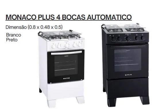 Fogão Monaco Plus 4B Novo