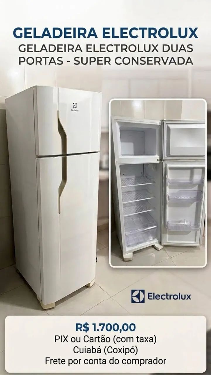 Geladeira Electrolux Duas Portas Super Conservada