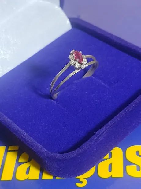 Anel Prata 950 Pedras Zircônias - Foto 4