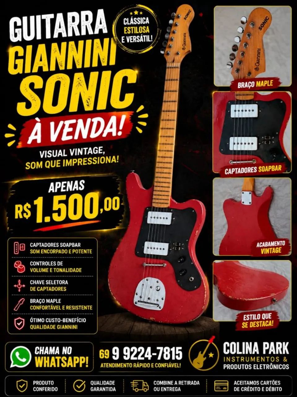 Guitarra Giannini Sonic 