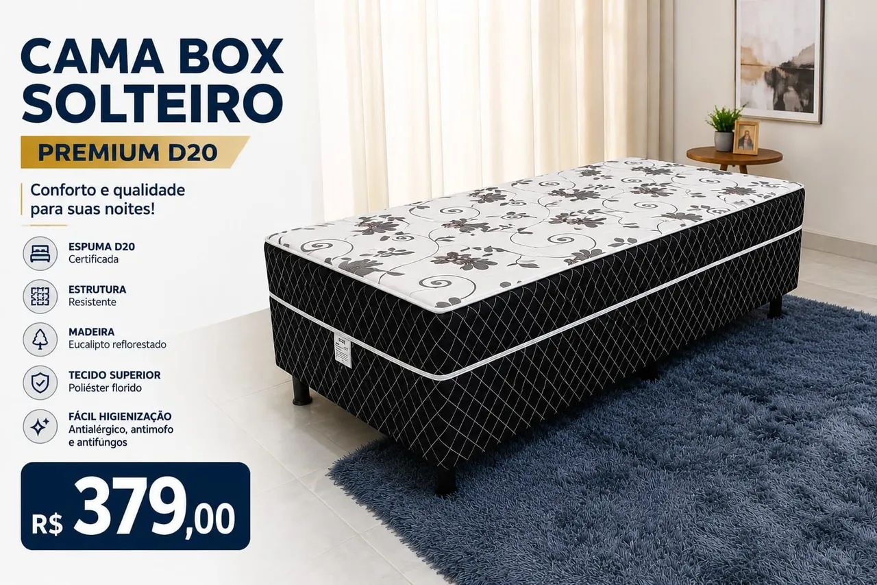 Cama Box Solteiro (Frete Grátis Para Nova Friburgo)