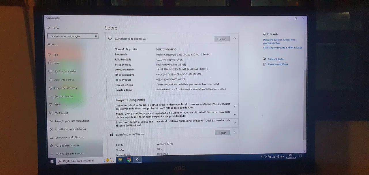 Computador completo pronto para uso (PEÇAS DE ESTOQUE) - Foto 3