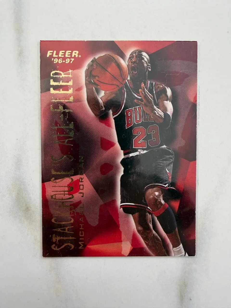 Michael Jordan Fleer 96-97 Stackhouse?s All-Fleer Insert Chicago Bulls Card - Foto 3