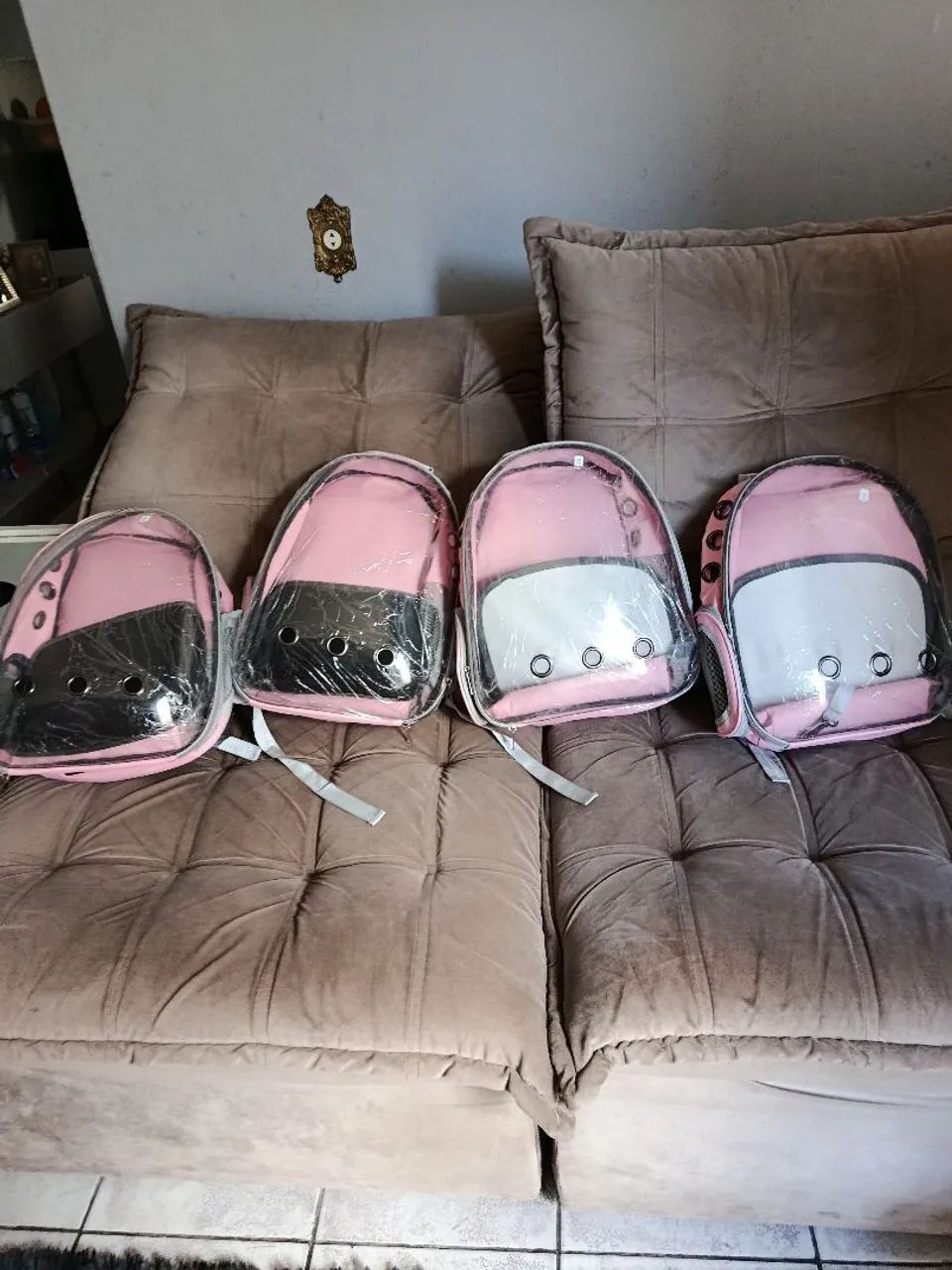 Mochila Rosa para seu animal até 6 kg - Foto 4
