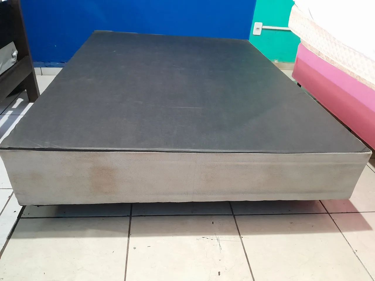 Cama box casal colchão espuma D 45  - Foto 5