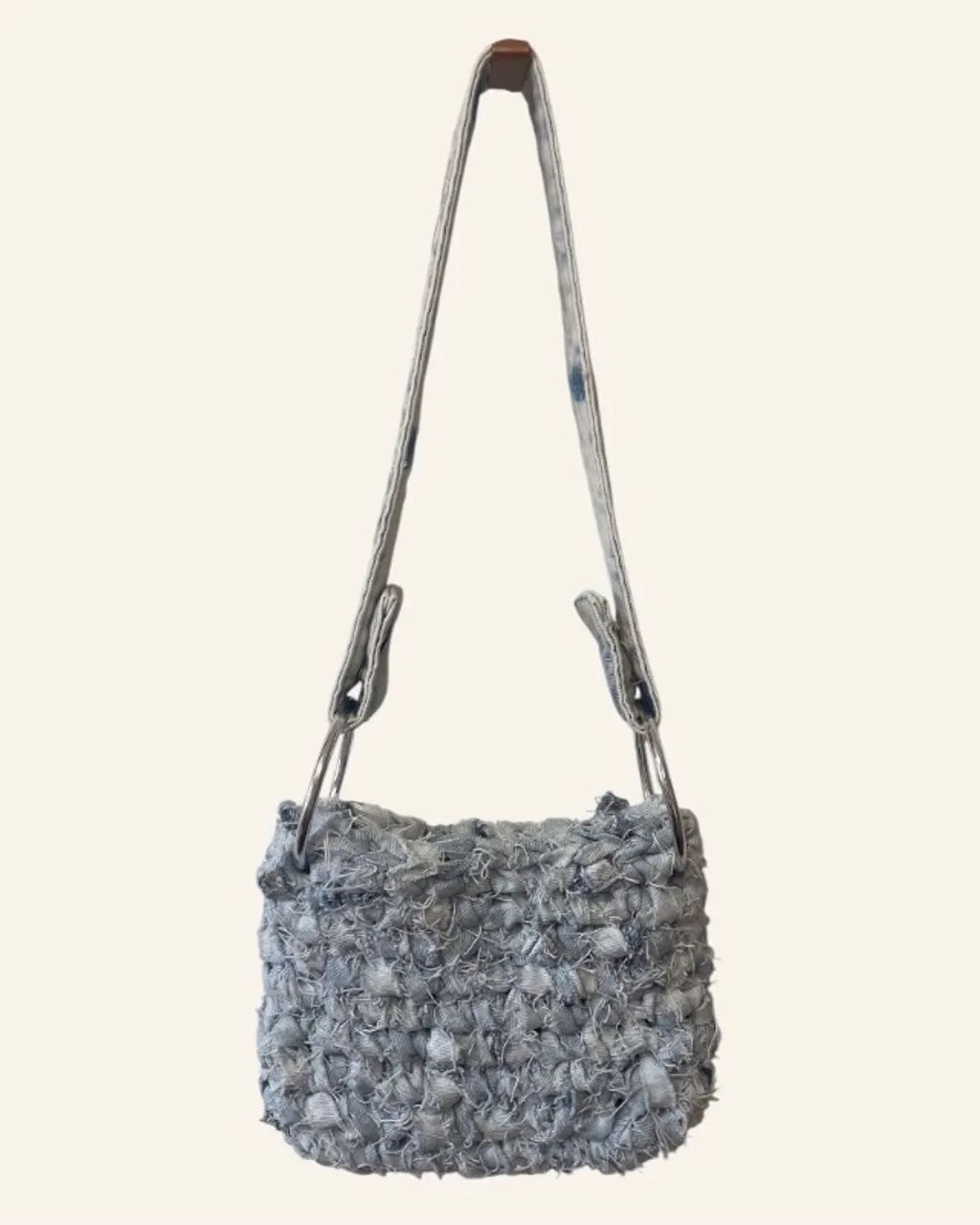 Bolsa jeans 100% feito á mão 