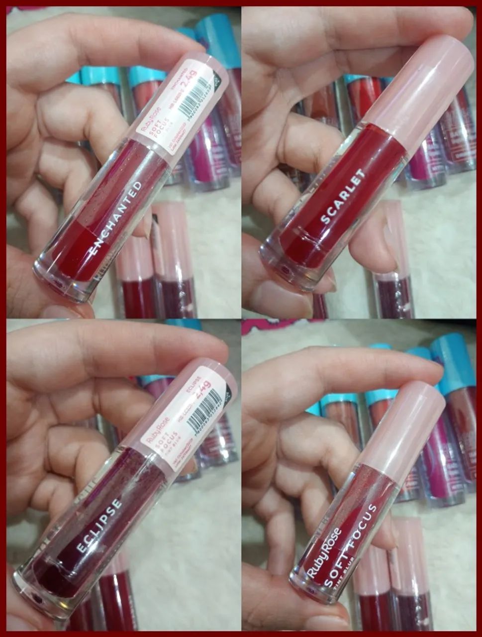 Batom líquido Tint Blur Soft Focus Ruby Rose Enchanted, Scarlet, Eclipse  - Foto 2