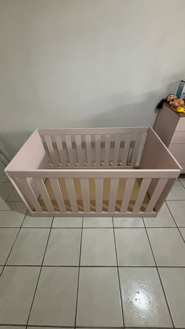 Berço americano mini cama retrô rosa  - Foto 2