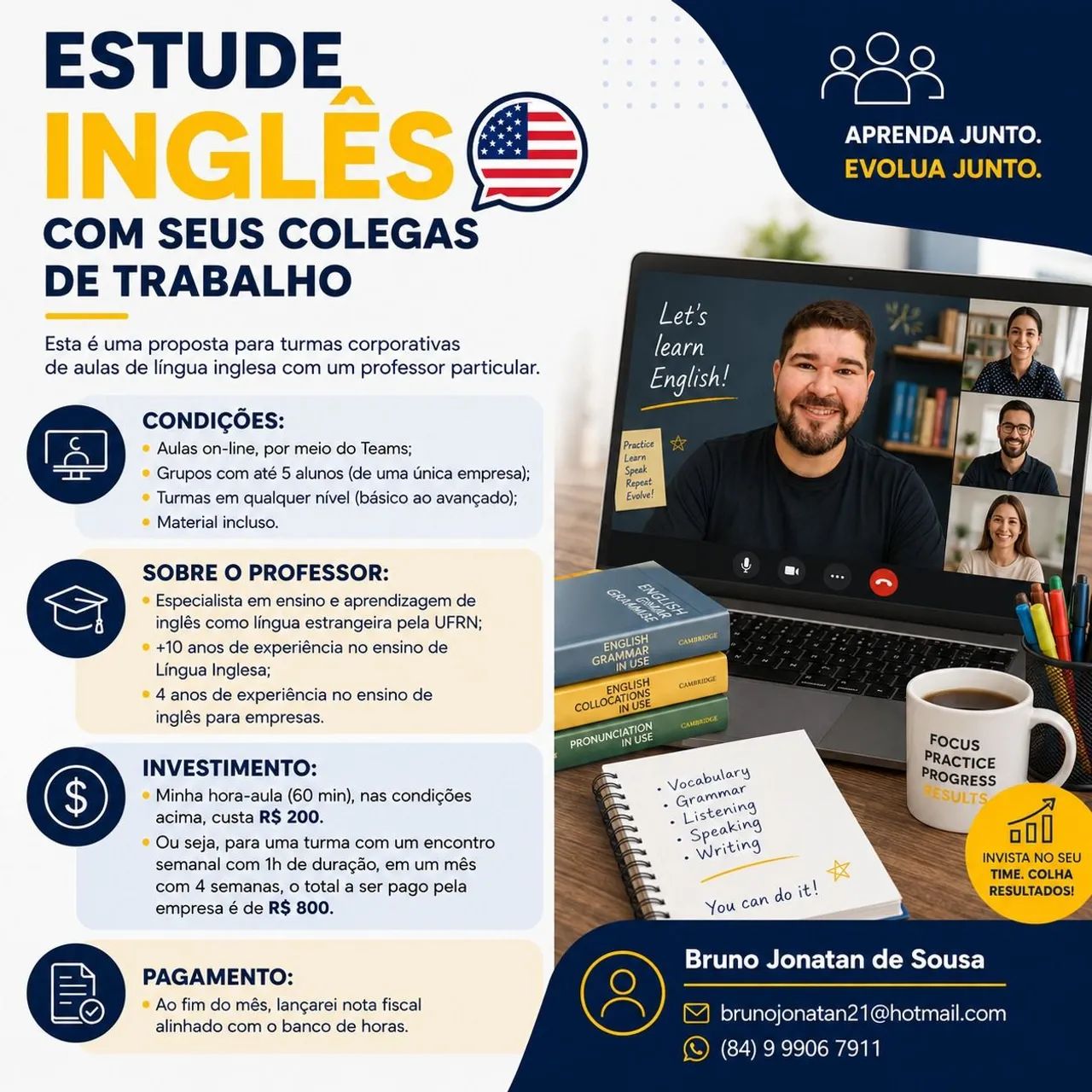 Aulas de Inglês / Professor Particular 