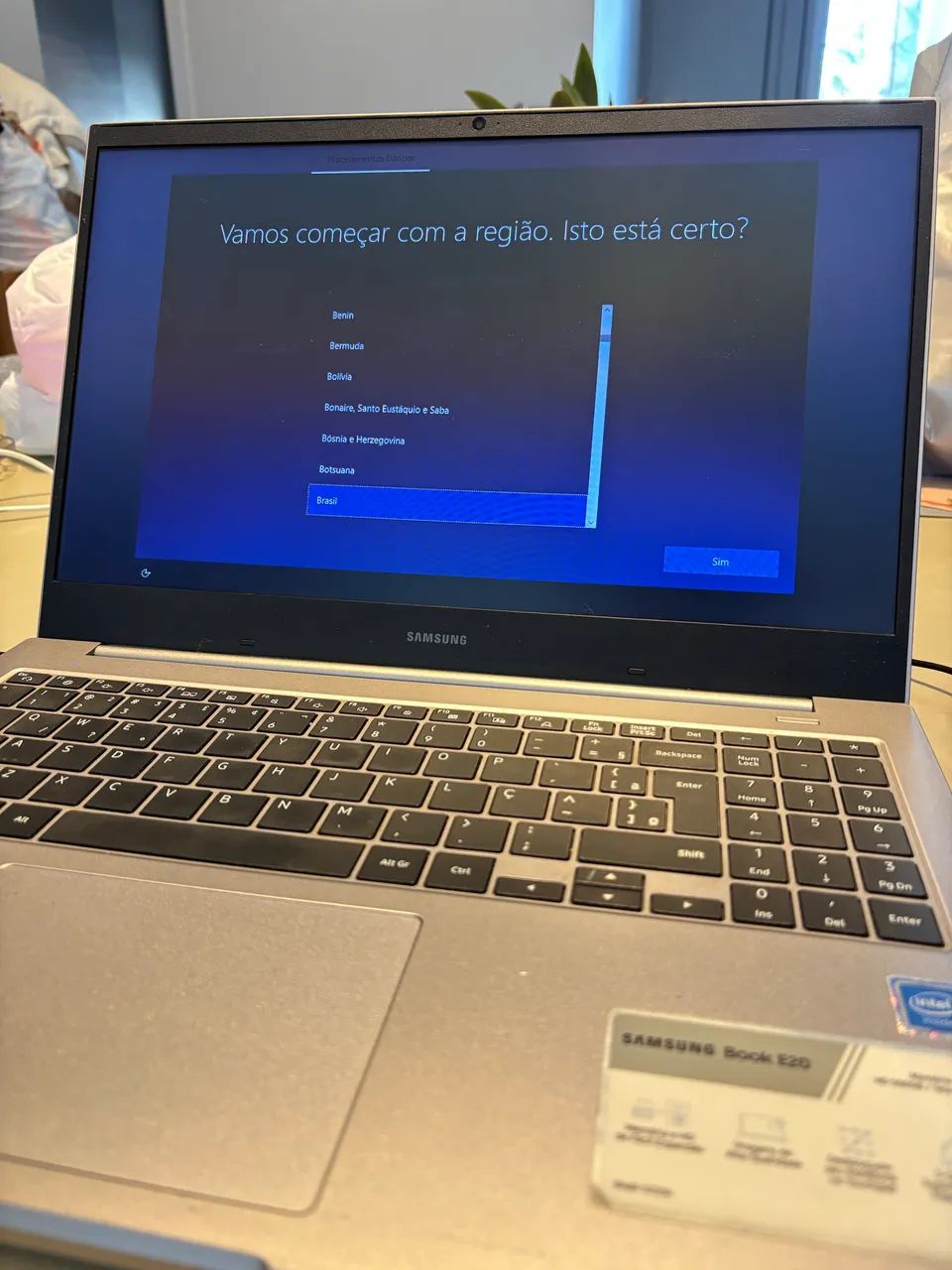 Notebook Samsung Book E20 + Carregador Original Usado