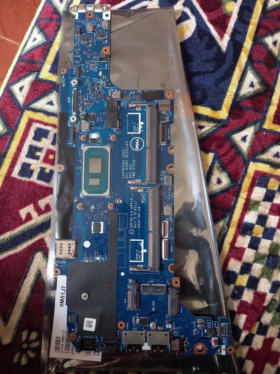 Placa Mãe Dell Latitude LA-K491P Intel® Core? I5-1145G7
