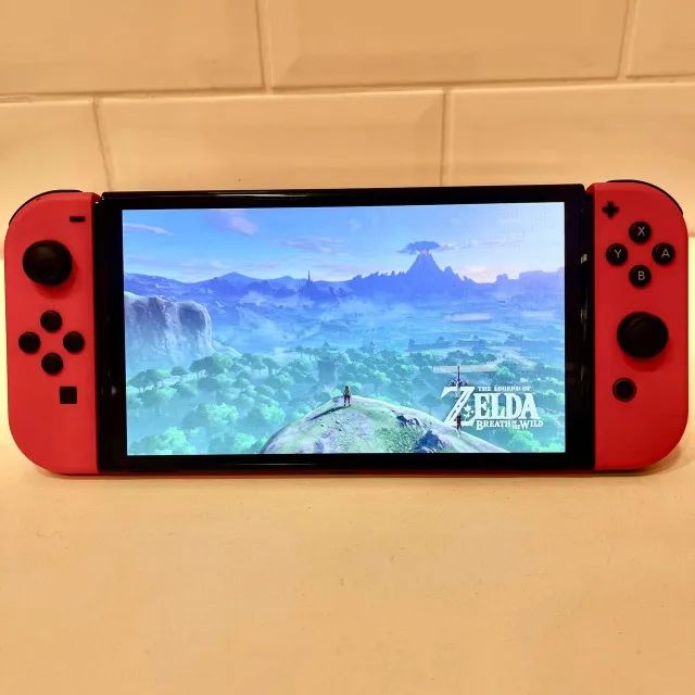 Nintendo Switch Oled Vermelho - 64Gb - Case - Consoles de Vídeo
