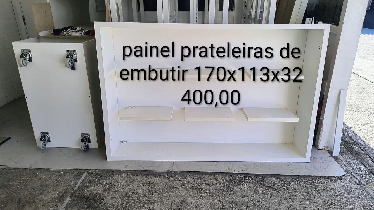 Painel prateleiras de embutir 