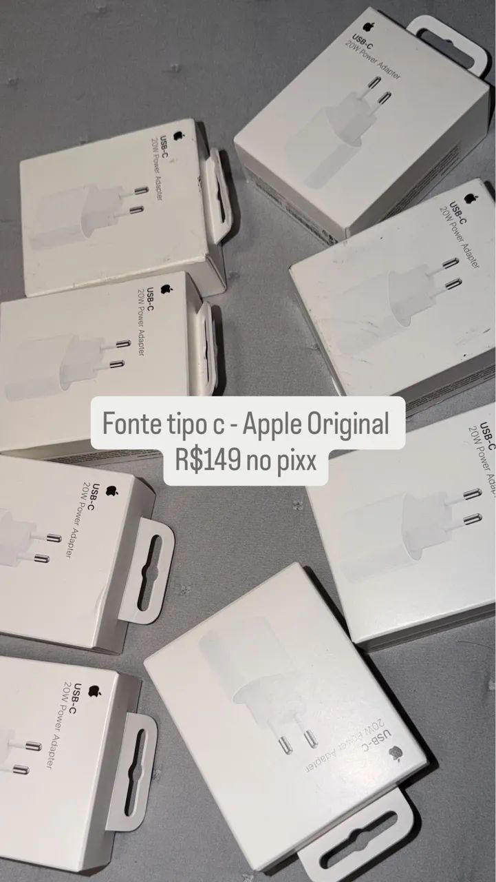 Fonte tipo c Apple Original 